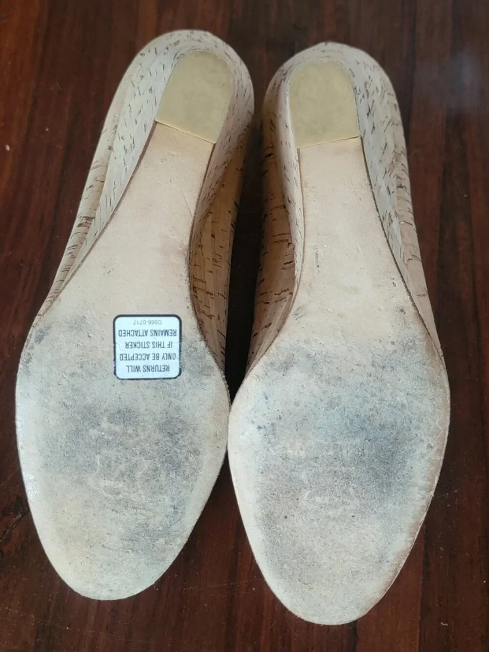 Stuart Weitzman cork wedge heel size 9